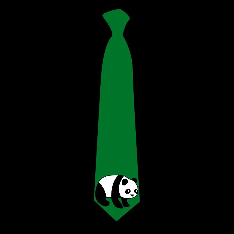 Panda Tie with Panda Bear