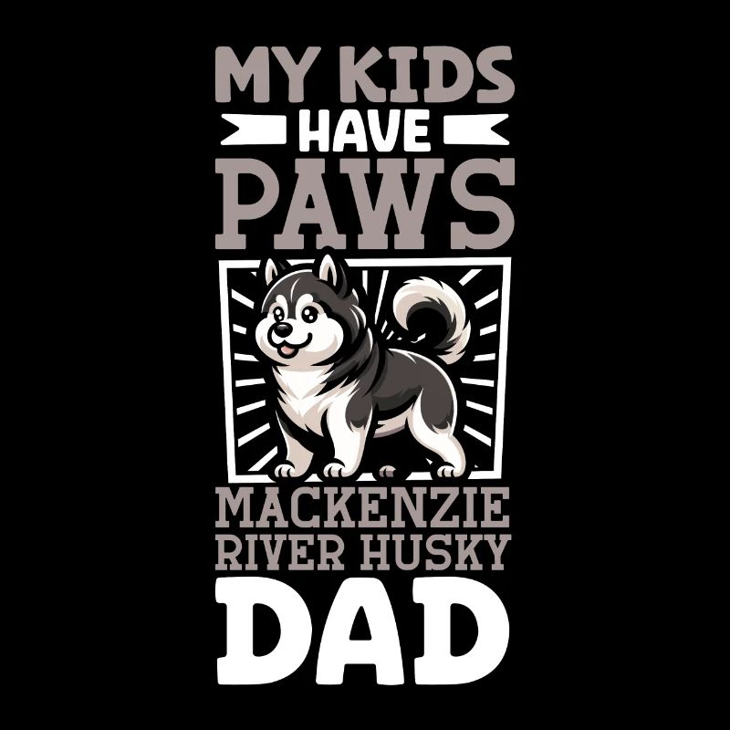 Papa husky du fleuve Mackenzie