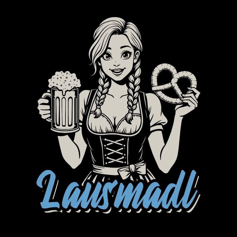 Lausmadl - Madl im Dirndl - Bier und Bretzel