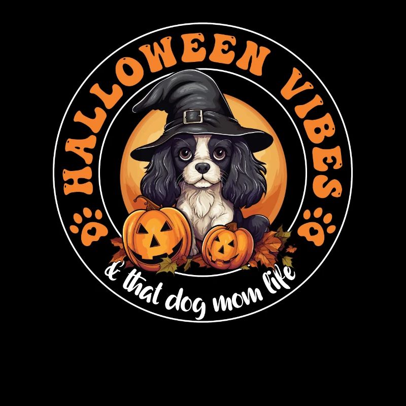 Halloween Witch Hat Pumpkin Dog Cavalier King