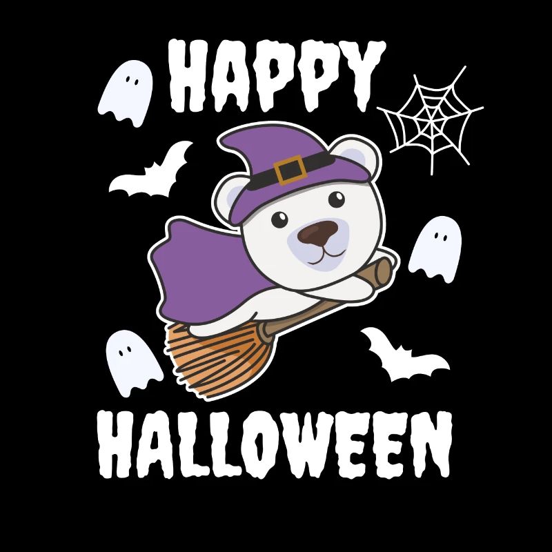 Eisbär Happy Halloween Hexe Kinder Hexen Kostüm