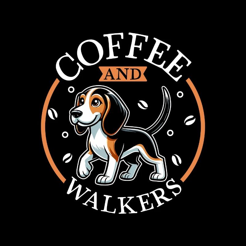 Café et arbre Walker Coonhound