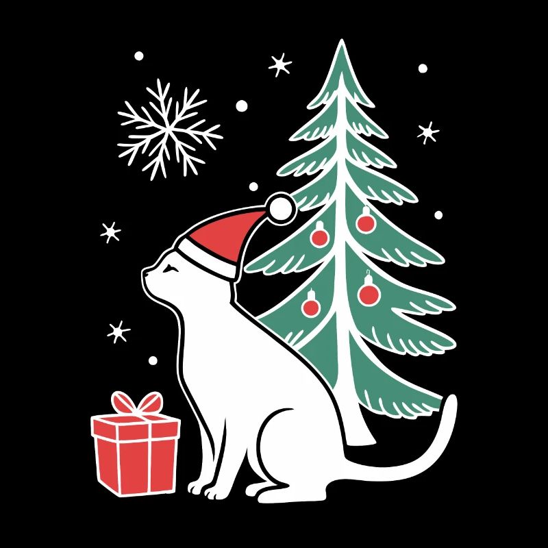 Meowy Christmas - Geschenk mit Katze