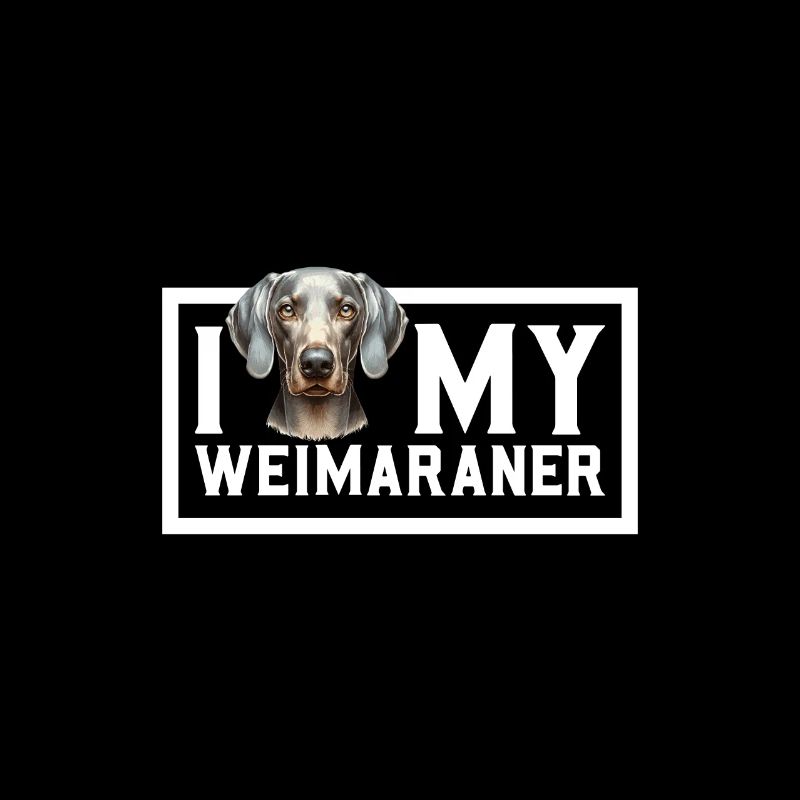 J’adore mon braque de Weimar