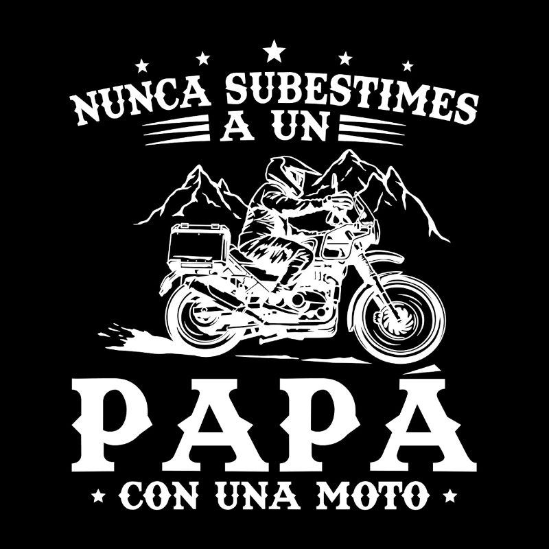 Ein Vater mit einem Motorrad Vatertag