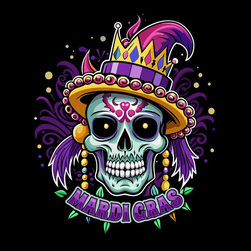Mardi Gras - Carnaval - Crâne - Cadeau