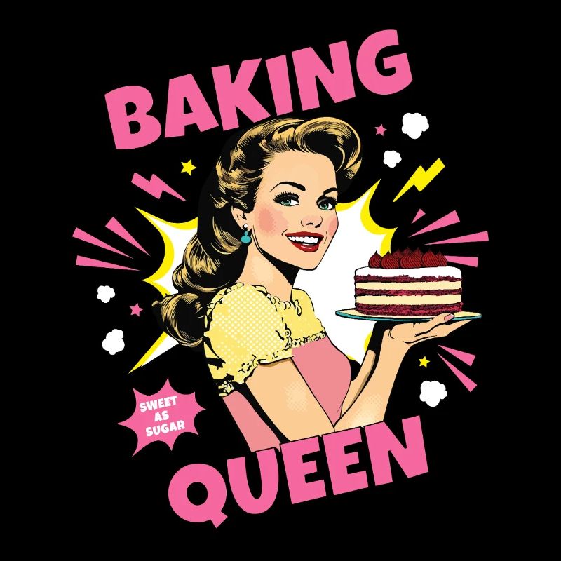 Cuisson Gâteau Cuisson Reine Cuisson Fée Boulanger Pop Art