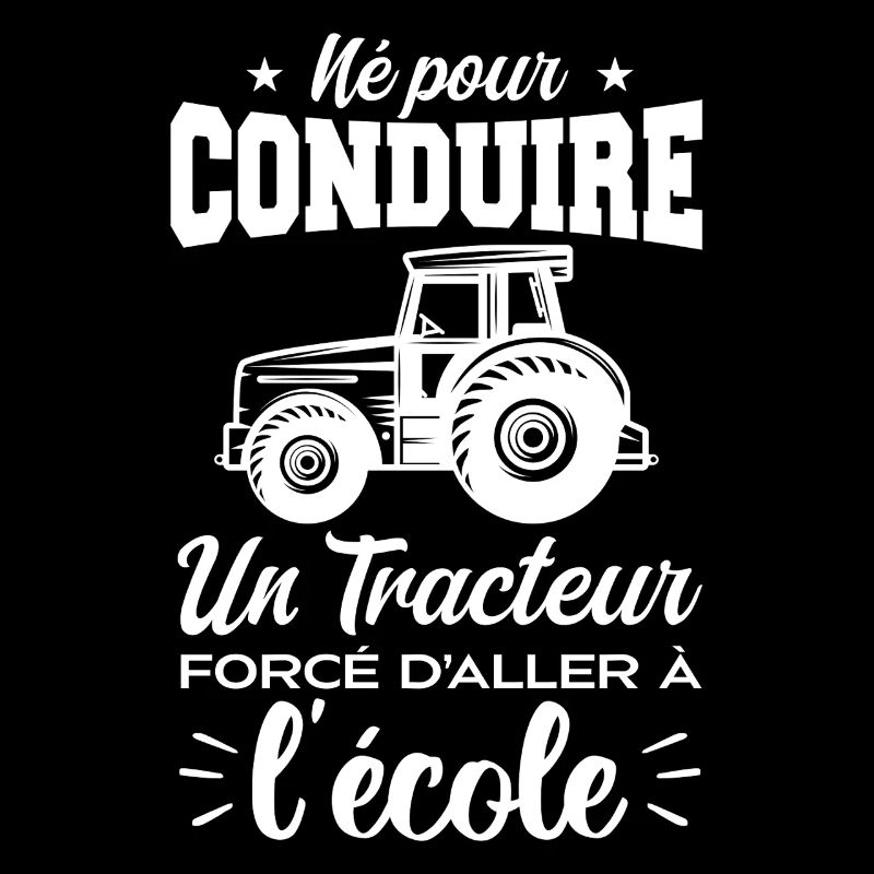 Né pour conduire un tracteur forcé d'aller à l'éco