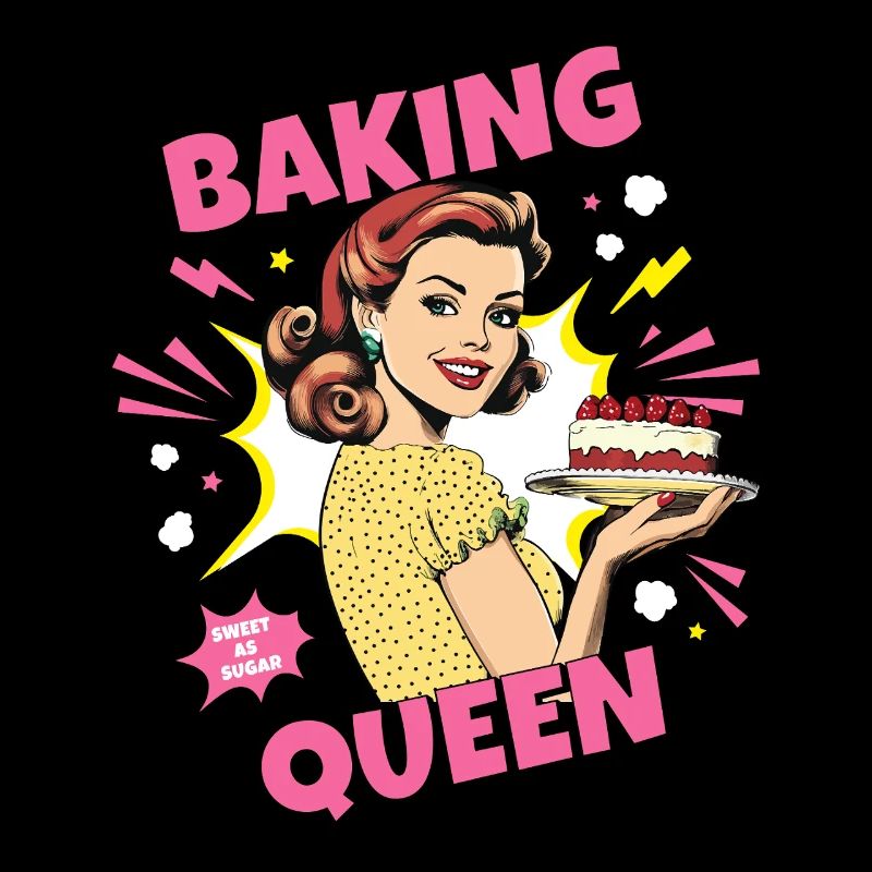 Cuisson Gâteau Cuisson Reine Cuisson Fée Boulanger Pop Art