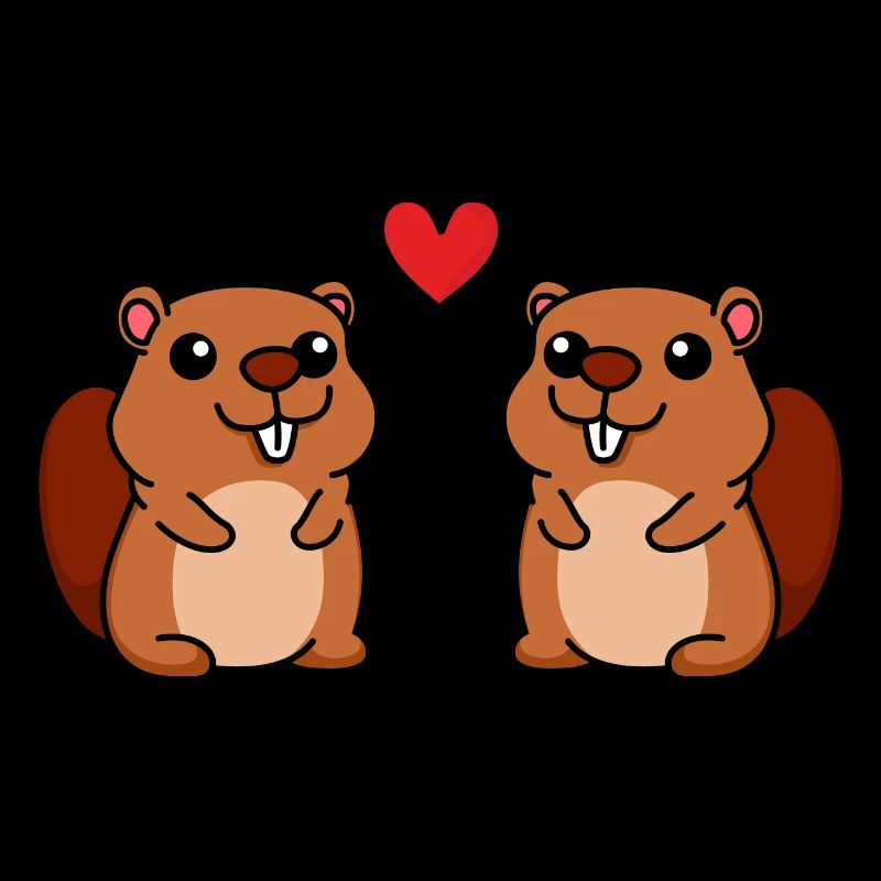 Biber Comic Paar liebe