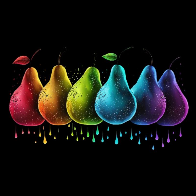 BEAUTIFUL PEARS LINED UP