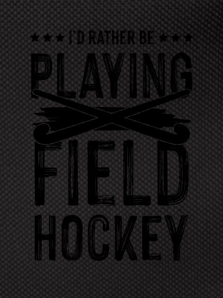 Playing field hockey