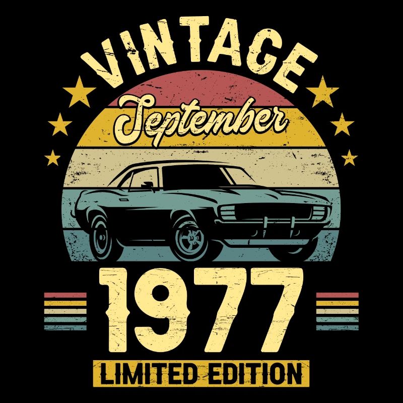 Vintage Septembre 1977 45 Ans Anniversaire