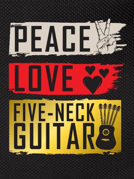 Five-Neck Guitar Musical Instrument