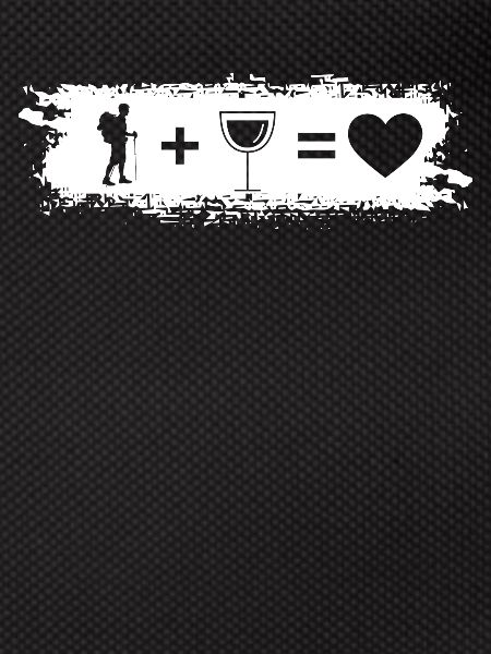 Grunge Rectangle - Herz - Wein - Wandern -