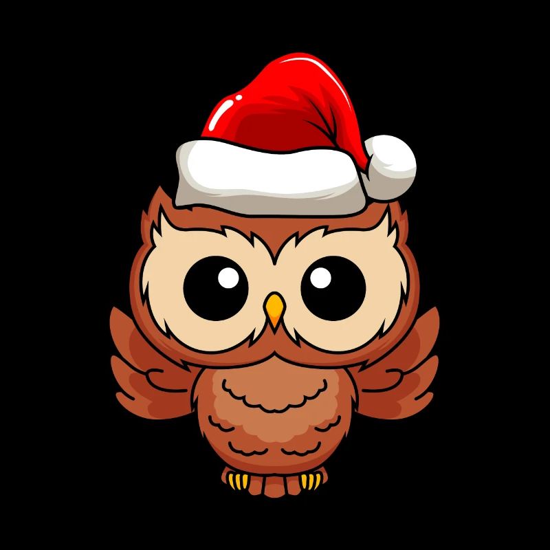 Eule Comic Weihnachten