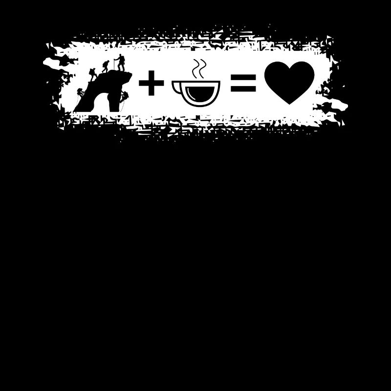 Grunge-Rechteck - Herz - Kaffee - Klettern -