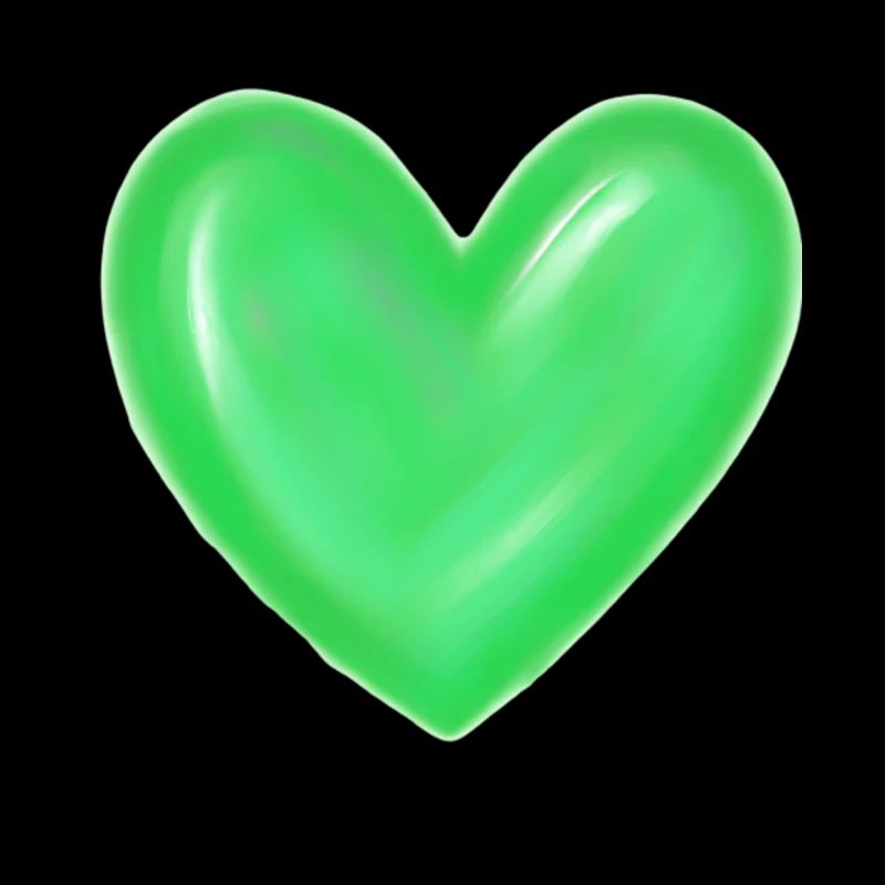 Idée cadeau vert vert feu coeur