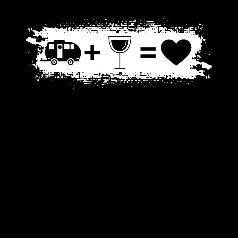 Grunge Rectangle - Coeur - Vin - Camping Caravane