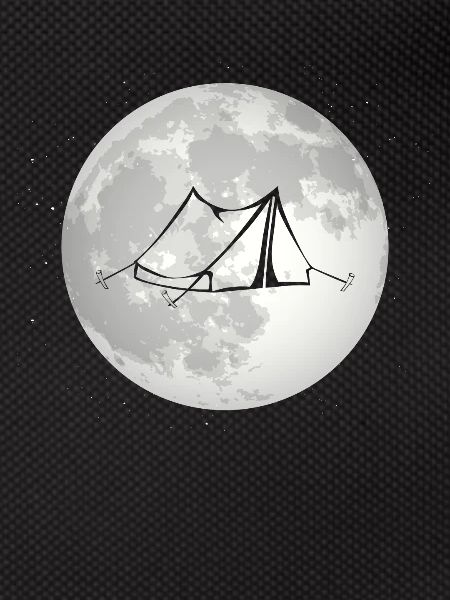 full moon - camping tent -