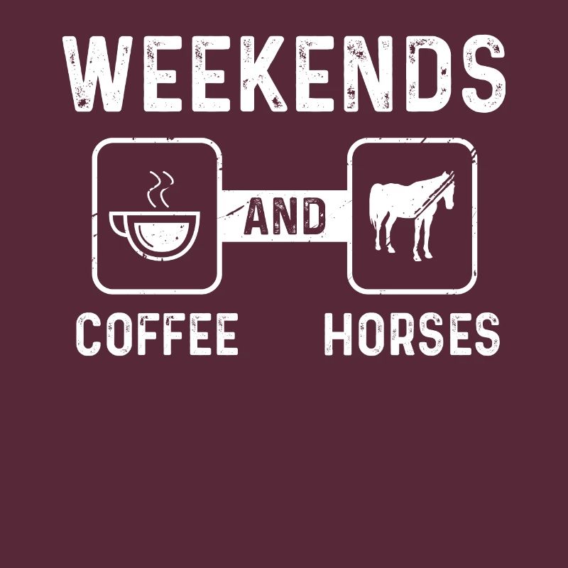 Wochenenden Kaffee und Pferde