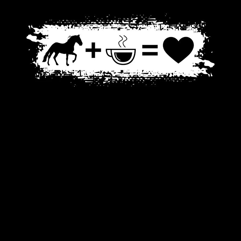 Grunge Rectangle - Coeur - Café - Cheval -