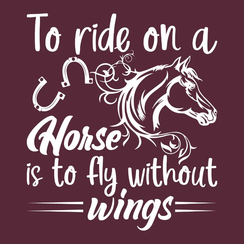 Monter à cheval, c’est comme monter sans ailes.