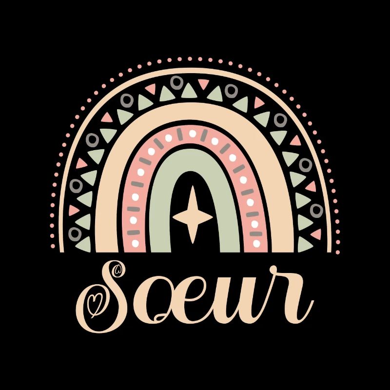 Cadeau Sœur. Boho Rainbow sœur. soeur.