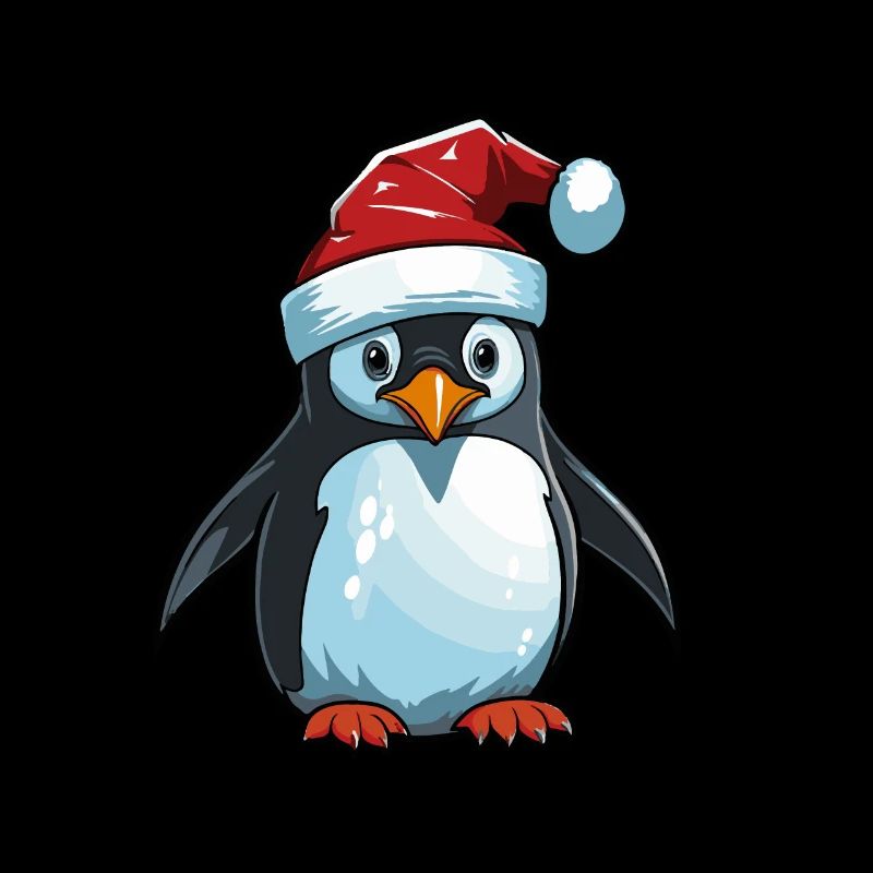 Tête d’animal de Noël pingouin