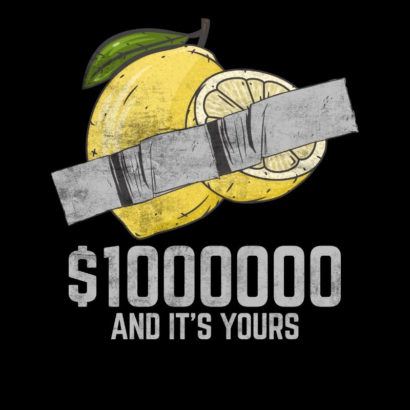 Duct Tape Lemon Fruit Lover Funny Quote