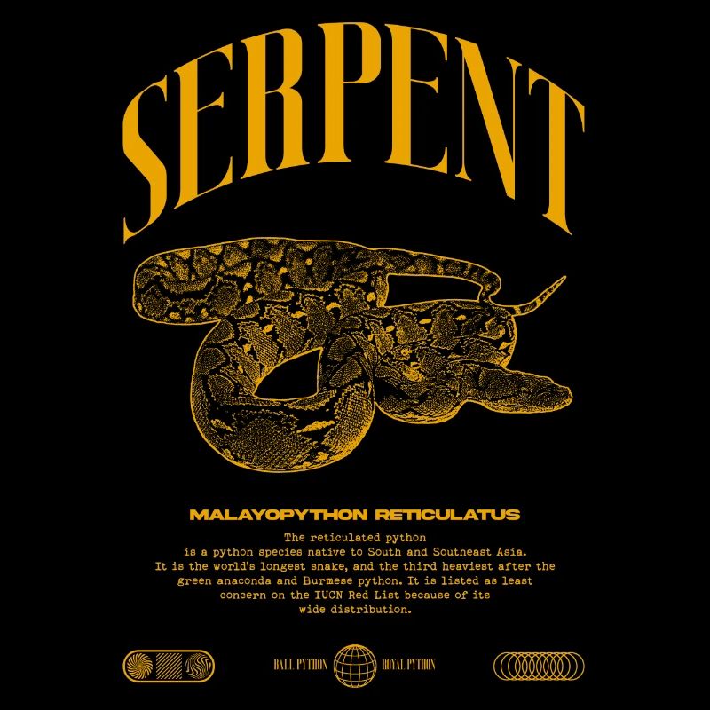 Reticulated Python Reptile Keeper Streetwear