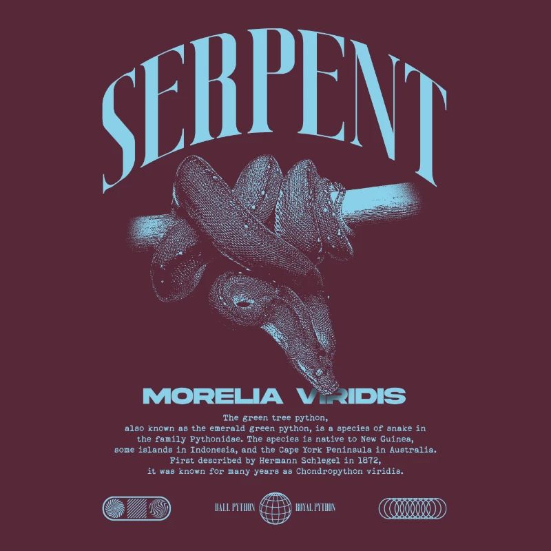 Green Tree Python Modern Reptile Keeper Streetwear