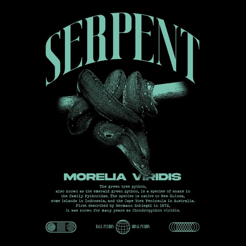 Green Tree Python Modern Reptile Keeper Streetwear