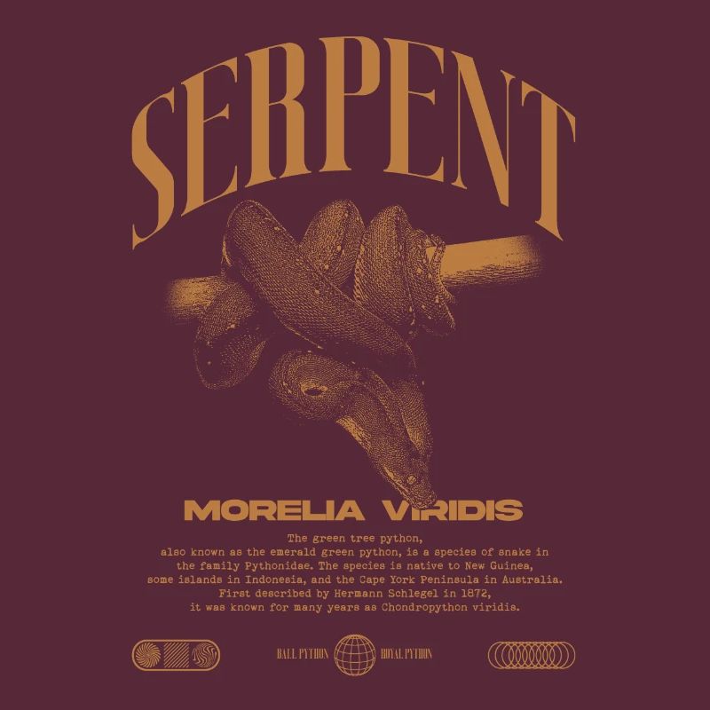 Green Tree Python Modern Reptile Keeper Streetwear