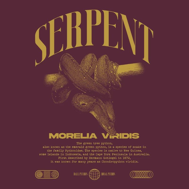 Green Tree Python Modern Reptile Keeper Streetwear