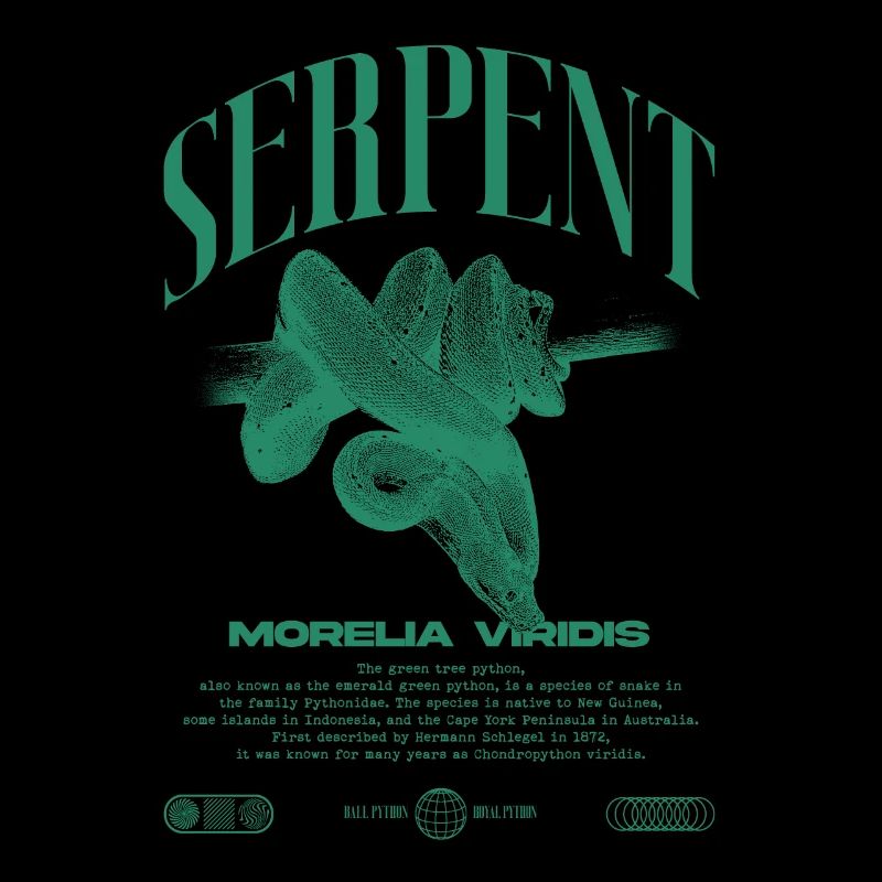 Green Tree Python Modern Reptile Keeper Streetwear