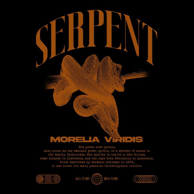 Green Tree Python Modern Reptile Keeper Streetwear