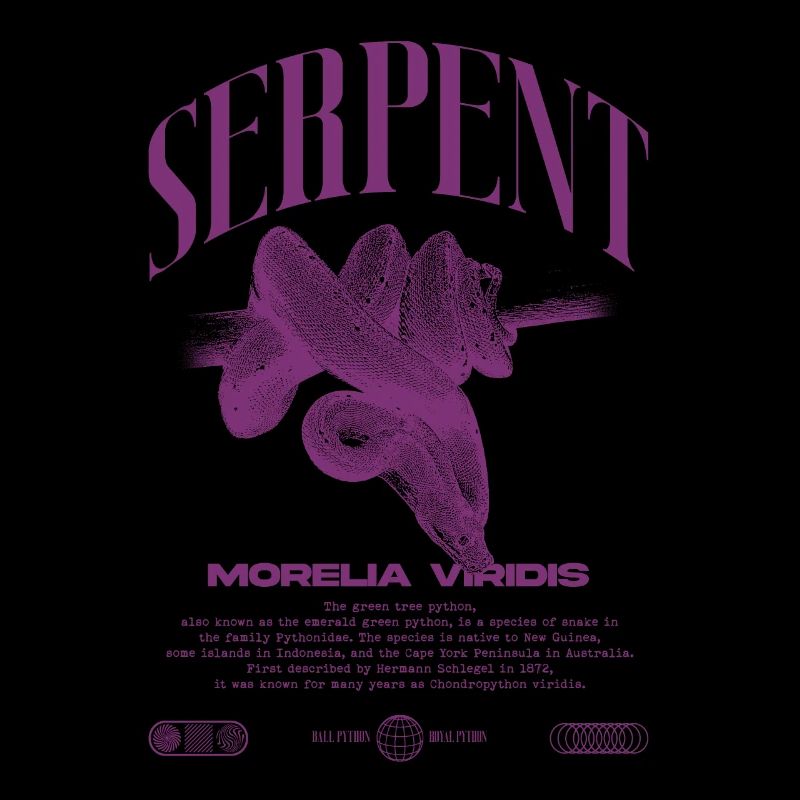 Grüner Baum Python Modern Reptile Keeper Streetwear