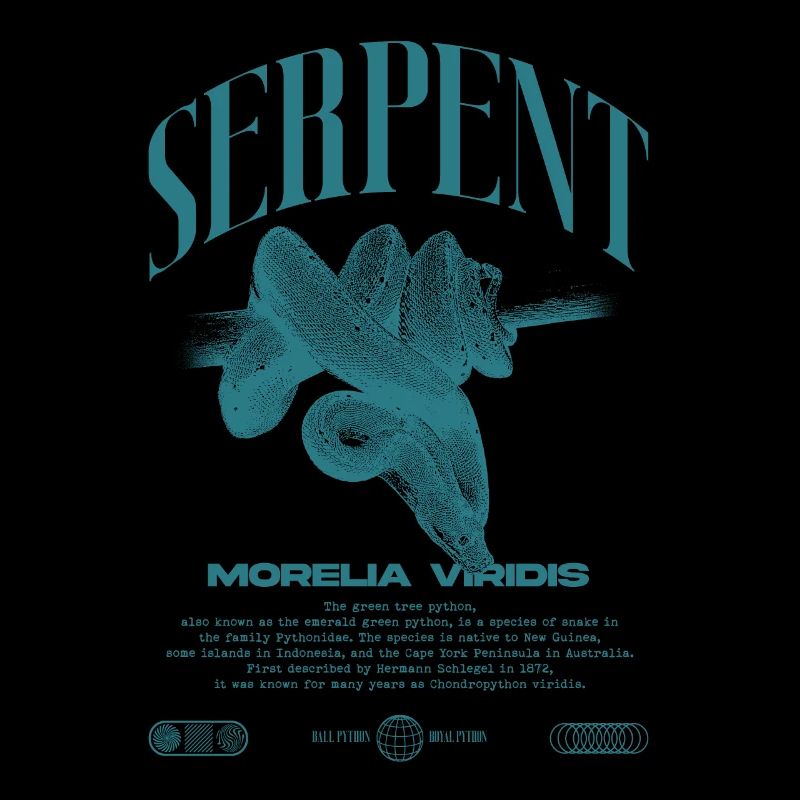 Green Tree Python Modern Reptile Keeper Streetwear