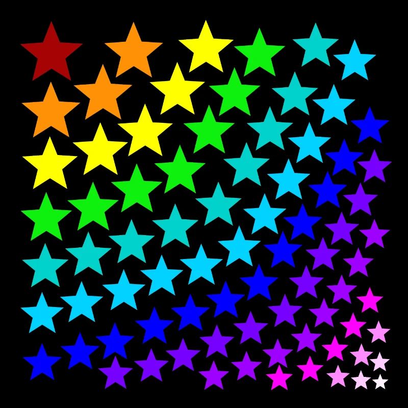 Regenbogen Sterne Geschenkidee bunt