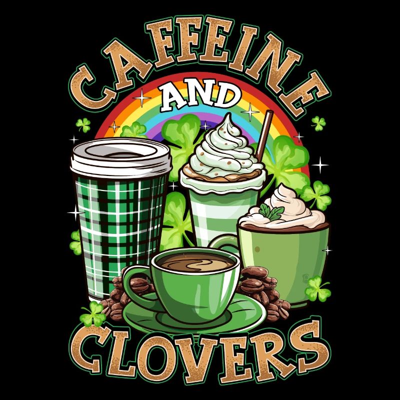 St. Patrick's Day Kaffee, Koffein und Klee
