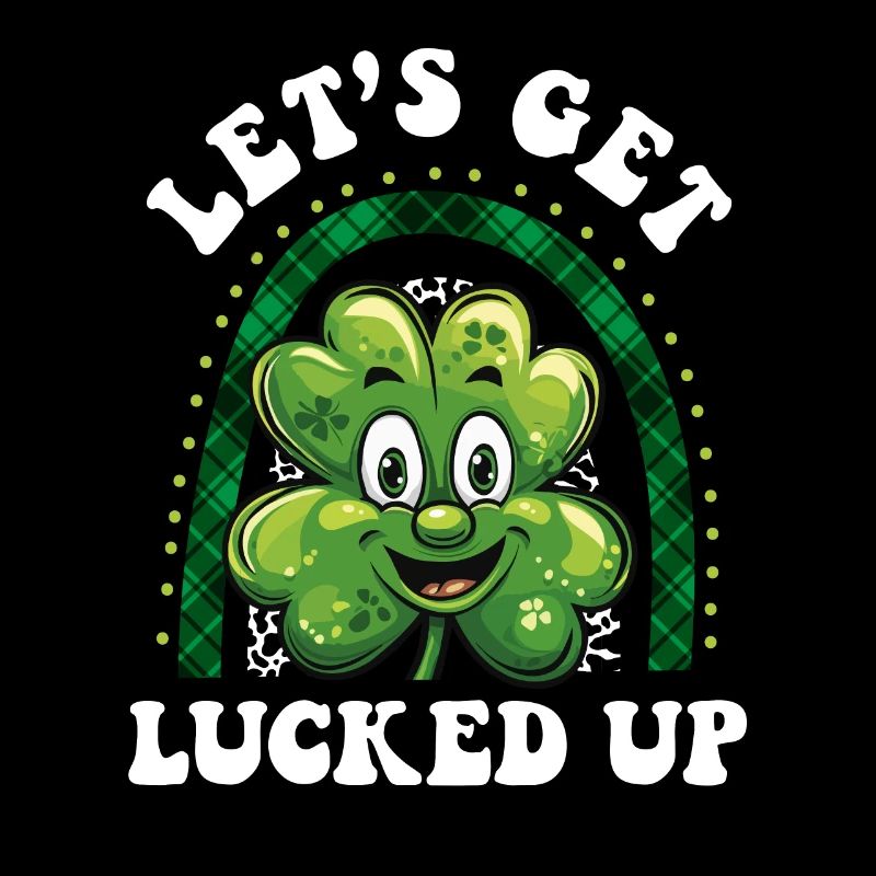St. Patrick's Day Kleeblatt Lass uns Glück haben
