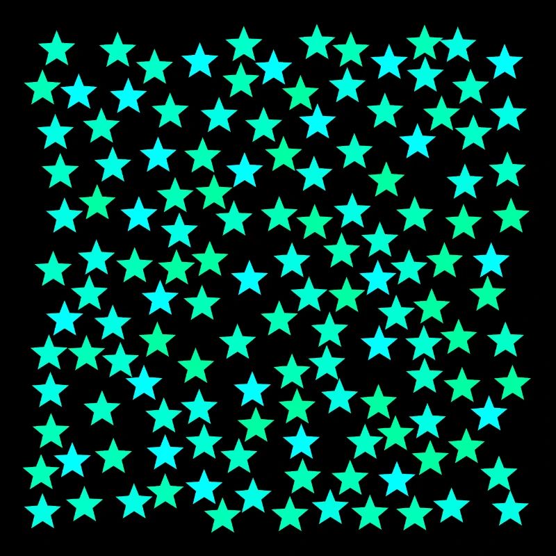 étoiles turquoise vert clair cyan idée cadeau
