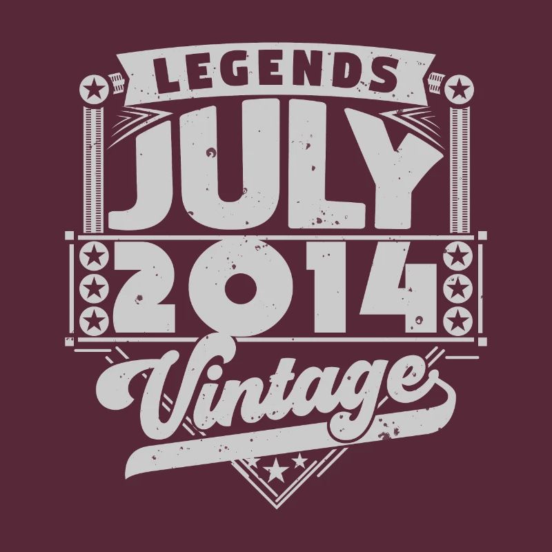 Vintage Geburtstagsgeschenk Juli 2014, Juli.