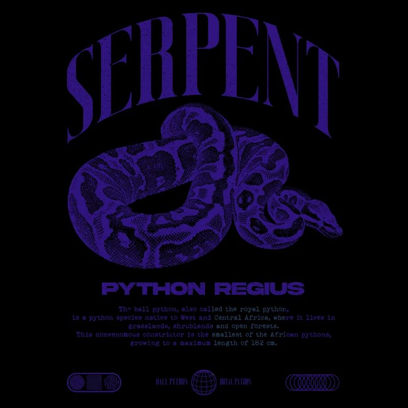 Ball Python Moderne Reptilienwärter Streetwear