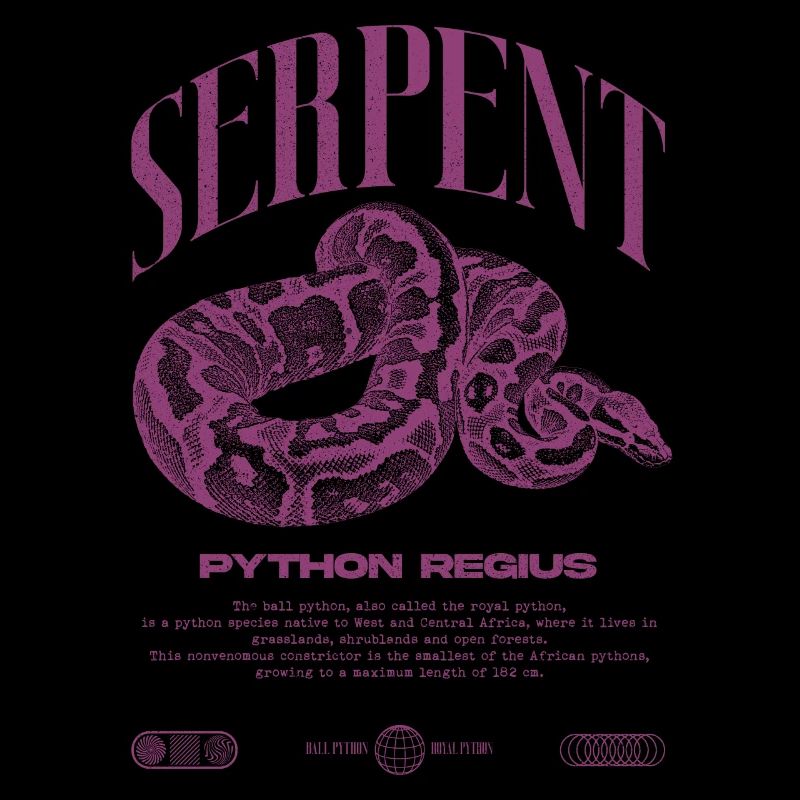 Ball Python Moderne Reptilienwärter Streetwear