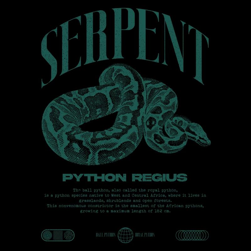 Ball Python Gardien de Reptiles Moderne Streetwear