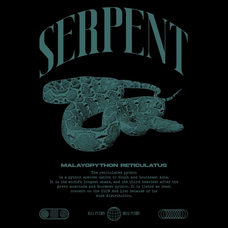 Reticulated Python Reptile Keeper Streetwear