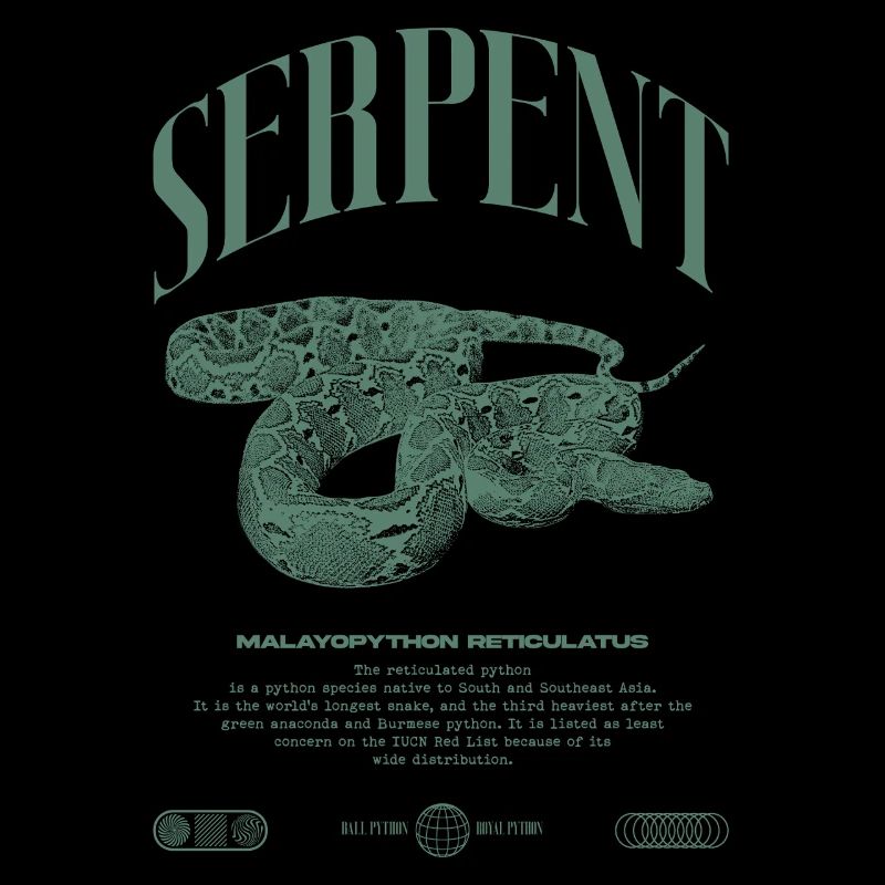 Reticulated Python Reptile Keeper Streetwear
