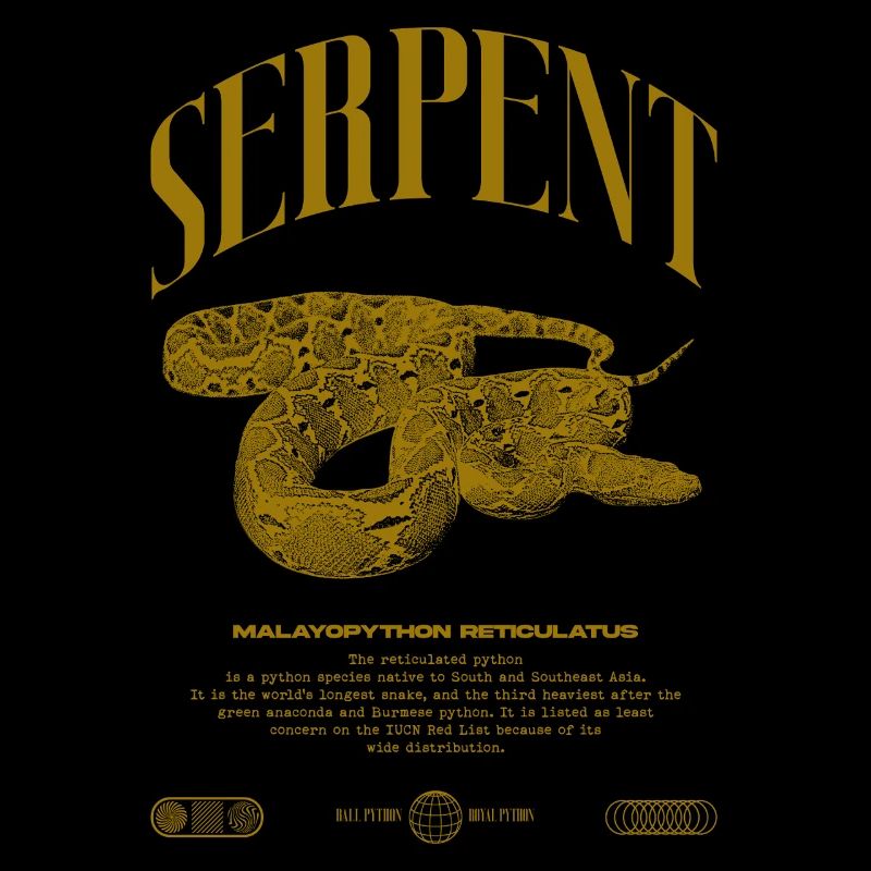 Reticulated Python Reptile Keeper Streetwear